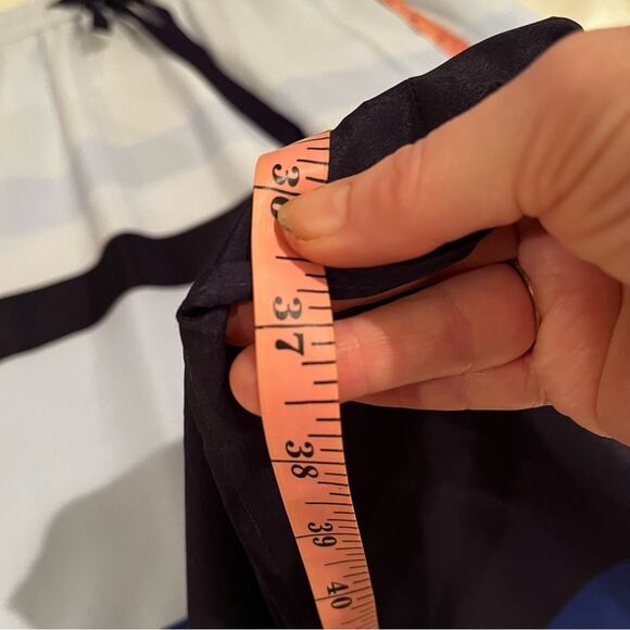 NEW FORENZA Colorblock Striped Drawstring Waist Maxi Skirt Blue NWT - Picture 13 of 15